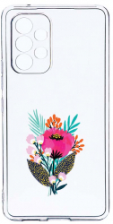Husa Bestcase comp cu Samsung Galaxy A52s 5G Flowers 2MM Soft Silicon prot cam T 641 