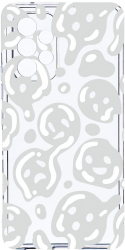 Husa Bestcase comp cu Samsung Galaxy A23 4G / Galaxy A23 5G Gray Acid Smiley 2MM Soft Silicon prot cam T 1000 