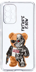 Husa Bestcase comp cu Samsung Galaxy A23 4G / Galaxy A23 5G Half Robot Half Teddy Bear 2MM Soft Silicon prot cam T 931 