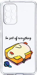 Husa Bestcase comp cu Samsung Galaxy A52s 5G Im Sick Of Everything 2MM Soft Silicon prot cam T 999 