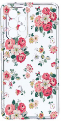 Husa Bestcase comp cu Samsung Galaxy A23 4G / Galaxy A23 5G Pastel Colors Collection Flowers 2MM Soft Silicon prot cam T 511