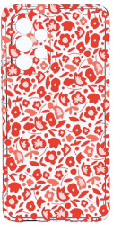 Husa Bestcase comp cu Samsung Galaxy A52s 5G Red Floweres Pattern 2MM Soft Silicon prot cam T 631 