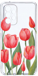Husa Bestcase comp cu Samsung Galaxy A33 5G Red Tulips 2MM Soft Silicon prot cam T 633 