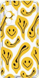 Husa Bestcase comp cu Samsung Galaxy A52s 5G Yellow Acid Smiley 2MM Soft Silicon prot cam T 1052 