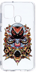 Husa Bestcase comp cu Samsung Galaxy A21s Astronaut Owl 2MM Soft Silicon prot cam T 817 
