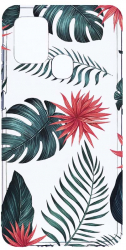 Husa Bestcase comp cu Samsung Galaxy A21s Bopical Flowers 2MM Soft Silicon prot cam T 497 