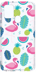 Husa Bestcase comp cu Samsung Galaxy A21s Flamingo 2MM Soft Silicon prot cam T 91 