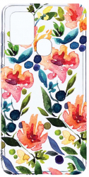 Husa Bestcase comp cu Samsung Galaxy A21s Flowers Collection Pastel 2MM Soft Silicon prot cam T 628 