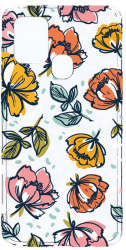 Husa Bestcase comp cu Samsung Galaxy A21s Flowers - Pastel Colors 2MM Soft Silicon prot cam T 755 
