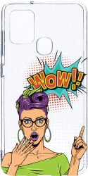Husa Bestcase comp cu Samsung Galaxy A21s Girl Boss 2MM Soft Silicon prot cam T 1010 