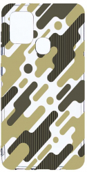 Husa Bestcase comp cu Samsung Galaxy A21s Green Camouflage 2MM Soft Silicon prot cam T 811 