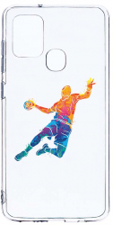 Husa Bestcase comp cu Samsung Galaxy A21s Handball Colorful 2MM Soft Silicon prot cam T 800 