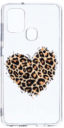 Husa Bestcase comp cu Samsung Galaxy A21s Leopard Heart 2MM Soft Silicon prot cam T 761 