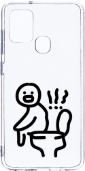 Husa Bestcase comp cu Samsung Galaxy A21s Pooping 2MM Soft Silicon prot cam T 981 