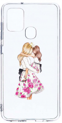 Husa Bestcase comp cu Samsung Galaxy A21s Princesses Girl Mom 2MM Soft Silicon prot cam T 554 