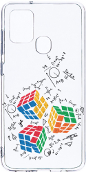 Husa Bestcase comp cu Samsung Galaxy A21s Rubik Cube 2MM Soft Silicon prot cam T 994 