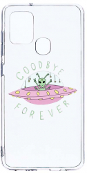 Husa Bestcase comp cu Samsung Galaxy A21s Universe Good Bye 2MM Soft Silicon prot cam T 474 