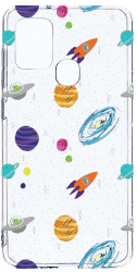Husa Bestcase comp cu Samsung Galaxy A21s Universe Planets 2MM Soft Silicon prot cam T 466 