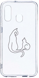 Husa Bestcase comp cu Samsung Galaxy A40 Abstract Cat 2MM Soft Silicon prot cam T 738 