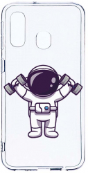 Husa Bestcase comp cu Samsung Galaxy A40 Astronaut Gym 2MM Soft Silicon prot cam T 778 