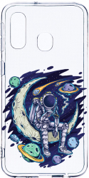 Husa Bestcase comp cu Samsung Galaxy A40 Astronaut On Moon 2MM Soft Silicon prot cam T 1002 