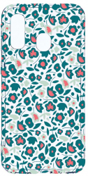Husa Bestcase comp cu Samsung Galaxy A40 Green Flowers Pattern 2MM Soft Silicon prot cam T 632 