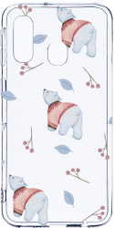 Husa Bestcase comp cu Samsung Galaxy A40 Ice Bear Pattern 2MM Soft Silicon prot cam T 969 