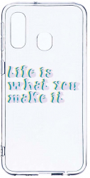 Husa Bestcase comp cu Samsung Galaxy A40 Life is What You Make It 2MM Soft Silicon prot cam T 491 
