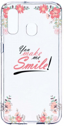 Husa Bestcase comp cu Samsung Galaxy A40 Make Me Smile 2MM Soft Silicon prot cam T 4 