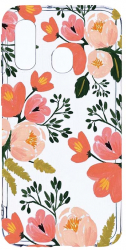 Husa Bestcase comp cu Samsung Galaxy A40 Pastel Colors Collection Flowers 2MM Soft Silicon prot cam T 504 