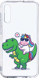 Husa Bestcase comp cu Samsung Galaxy A50 / A30s / A50s Dino Rider Unicorn 2MM Soft Silicon prot cam T 993 
