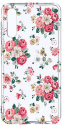Husa Bestcase comp cu Samsung Galaxy A50 / A30s / A50s Pastel Colors Collection Flowers 2MM Soft Silicon prot cam T 511 