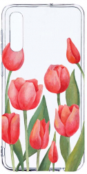 Husa Bestcase comp cu Samsung Galaxy A50 / A30s / A50s Red Tulips 2MM Soft Silicon prot cam T 633 