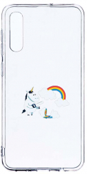 Husa Bestcase comp cu Samsung Galaxy A50 / A30s / A50s Unicorn Rainbow 2MM Soft Silicon prot cam T 527 