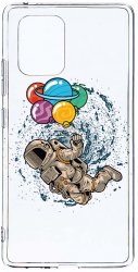 Husa Bestcase comp cu Samsung Galaxy A71 Happy Astronaut 2MM Soft Silicon prot cam T 773 