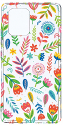 Husa Bestcase comp cu Samsung Galaxy A71 Happy Flowers 2MM Soft Silicon prot cam T 756 