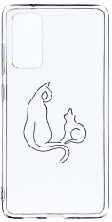 Husa Bestcase comp cu Samsung Galaxy S20 FE Abstract Cat 2MM Soft Silicon prot cam T 738 