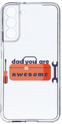 Husa Bestcase comp cu Samsung Galaxy S21 FE Awesome Dad 2MM Soft Silicon prot cam T 794 