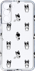 Husa Bestcase comp cu Samsung Galaxy S22 Plus Bulldog Pattern 2MM Soft Silicon prot cam T 1043 