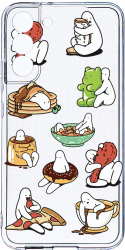 Husa Bestcase comp cu Samsung Galaxy S22 Plus Eating Is My Hobby 2MM Soft Silicon prot cam T 1018 