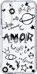 Husa Bestcase comp cu Samsung Galaxy S21 FE Goth Love 2MM Soft Silicon prot cam T 984 