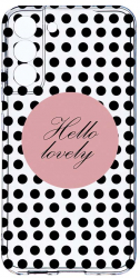 Husa Bestcase comp cu Samsung Galaxy S22 Plus Hello Lovely 2MM Soft Silicon prot cam T 163 