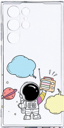 Husa Bestcase comp cu Samsung Galaxy S22 Ultra Astronaut 2MM Soft Silicon prot cam T 977 