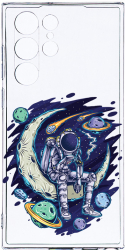 Husa Bestcase comp cu Samsung Galaxy S22 Ultra Astronaut On Moon 2MM Soft Silicon prot cam T 1002 