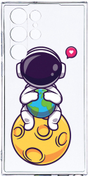 Husa Bestcase comp cu Samsung Galaxy S22 Ultra Cute Astronaut 2MM Soft Silicon prot cam T 1022 