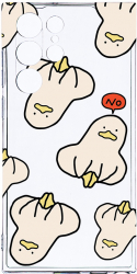 Husa Bestcase comp cu Samsung Galaxy S22 Ultra Duck Pattern 2MM Soft Silicon prot cam T 1015 