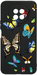 Husa Bestcase compatibila cu Honor 50 Lite Beautiful Color Butterflies 0.8MM Slim prot cam Negru c-B 992 