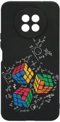 Husa Bestcase compatibila cu Honor 50 Lite Rubik Cube 0.8MM Slim prot cam Negru c-B 994 