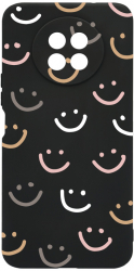 Husa Bestcase compatibila cu Honor 50 Lite Smile Please 0.8MM Slim prot cam Negru c-B 985 