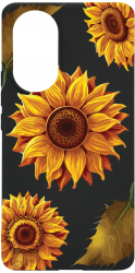 Husa Bestcase compatibila cu Honor 50 SE Sun Flower 0.8MM Slim Negru B 1070 